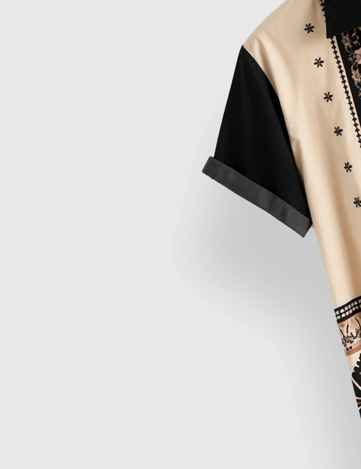 GREEN PATCH DESIGNER MEN'S HALF SLEEVES PRINTED SHIRT