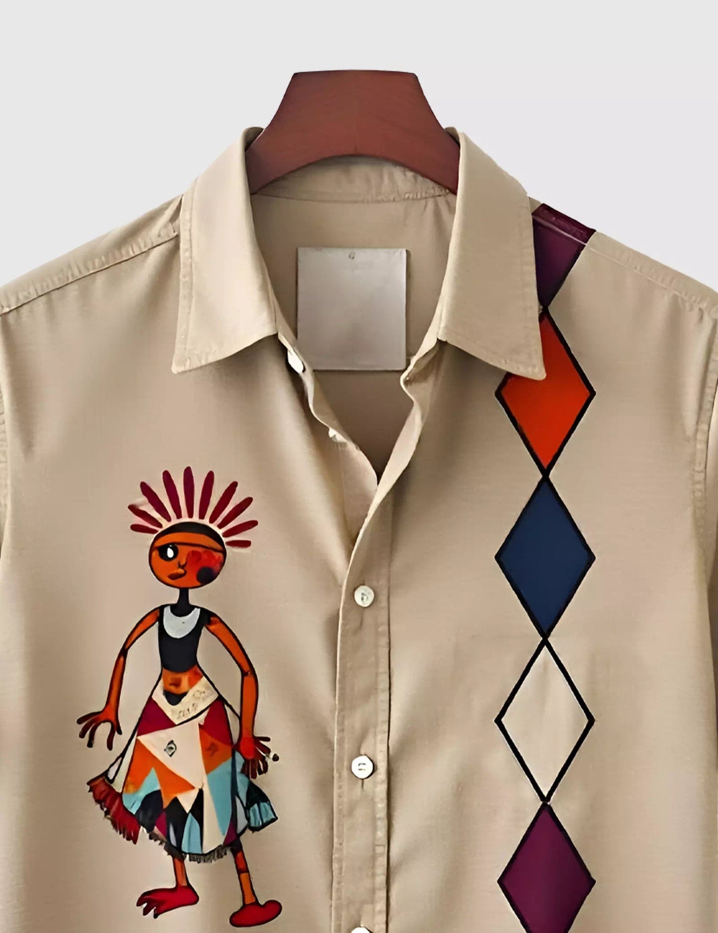 PITCH BLOCK DANCE DESIGNER MEN'S HALF SLEEVES PRINTED SHIRT