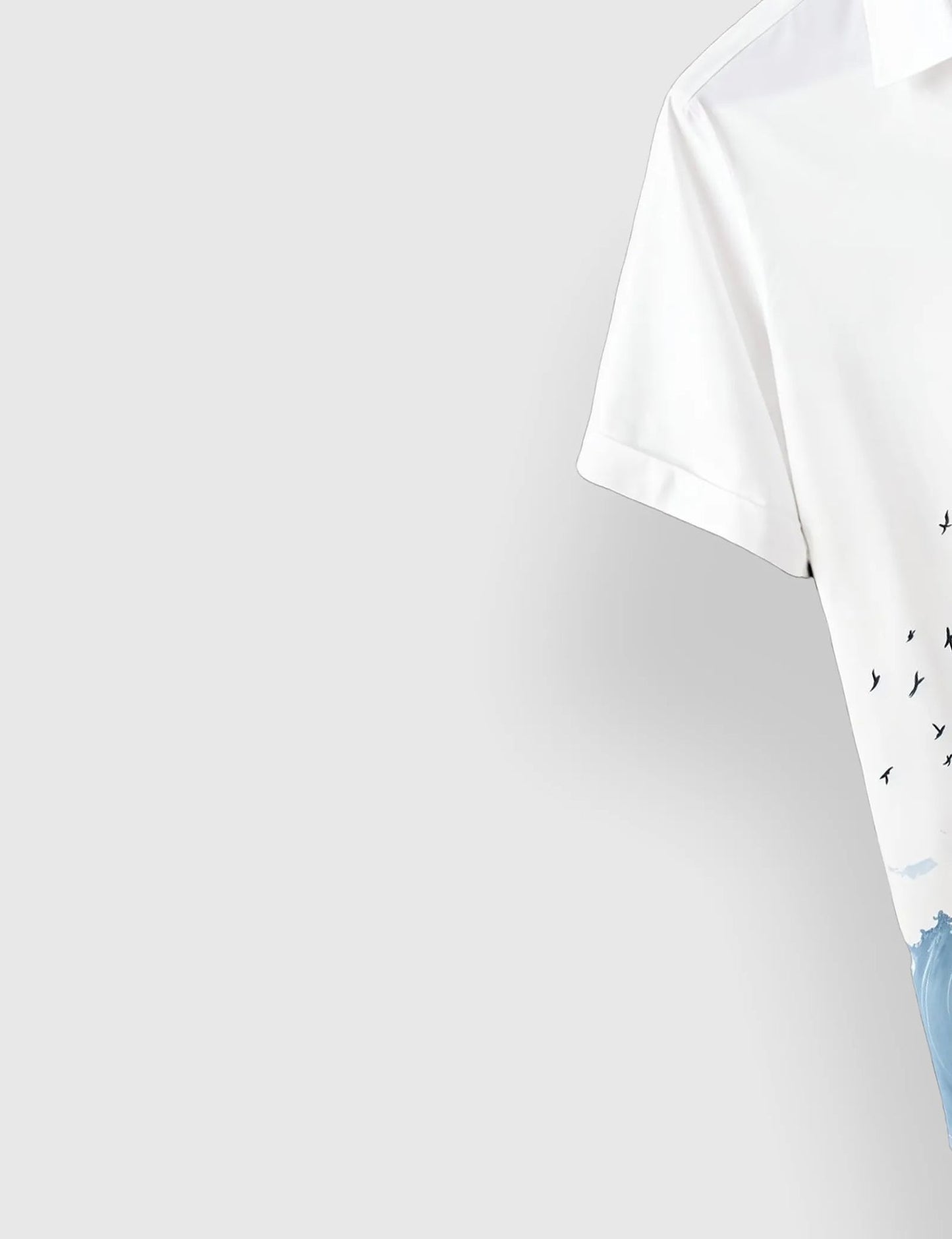 BLUE SHADE MEN'S HALF SLEEVES PRINTED SHIRT