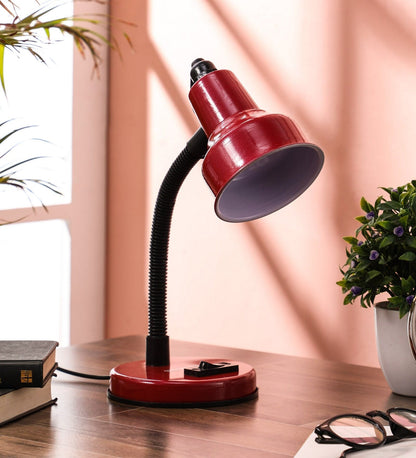 Red Aluminium Adjustable Study Lamp – Modern Desk Lamp for Study, Office & Reading