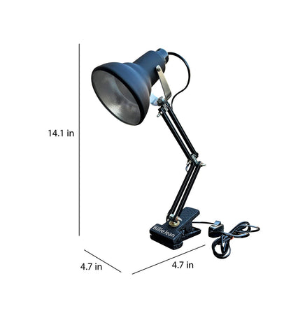 Pixar Style Adjustable Black Desk Lamp – Clip-On Study & Reading Lamp for Office & Home