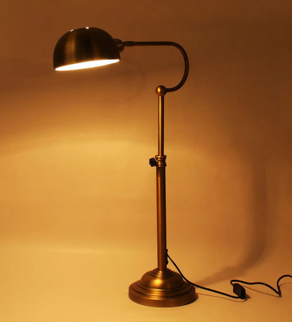 Antique Brass Study Lamp – Premium Metal Desk Lamp for Home, Office & Luxury Interiors